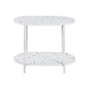 do salonu balkon biały boczny stół końcowy poziomowy owalny szafka nocna nowoczesne marmurowy stoł