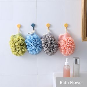 Portable Bath Gloves Double Sides Body Scrubber Shower Flowder Exfoliating Sponge Body Cleaning Brush Massage Mesh Ball Bathing Tool
