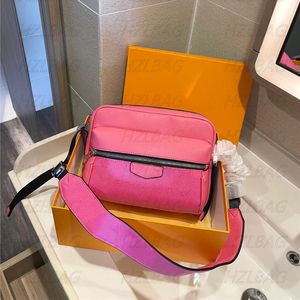 Designerska torba listonoszka M30765 Taigarama Rose torebka portfel regulowany pasek różowy Crossbody Casual luksusowe projektanci męskie torby na ramię