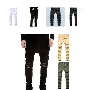 Men's Jeans Men Ripped Distresses Long Slim Trousers For School