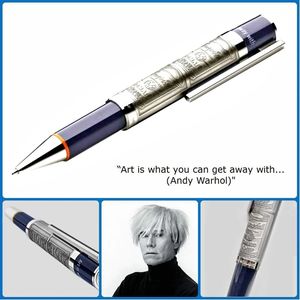 YAMALANG Limited Special Edition Andy Warhol Ballpoint pen Reliefs Barrel Metal Ball point pens Gift Perfect for Men and Women