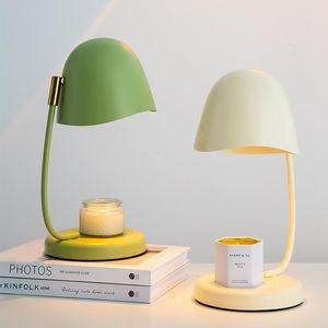 Titulares de vela Metal Holder Cute Green Shade Lamp Candelabro Modern Home Decor Porta Candle House Decoração Ab50rld