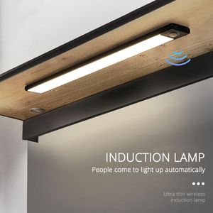 Night Lights LED Induction Light Motion Sensor Cabinet Ultra-thin USB Charging For Kitchen Reading Wardrobe Corridor Lighting