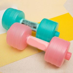 Tillbehör Vatten Hantel Kroppsbyggnad Vikt Hantlar Fitness Gymutrustning Crossfit Yoga Training Arm Barbell Plastic Exercise