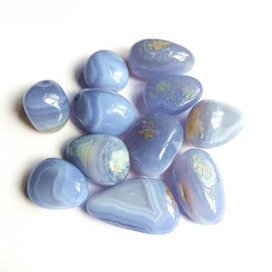 Decorative Objects & Figurines Crystals Healing Stones Natural Blue Lace Agate Tumbled For Home DecorationDecorative