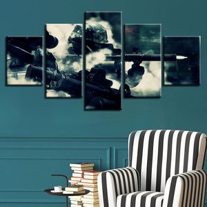 Brave Warrior walczył zaciekle płótno HD wydruki plakaty Dekor Home Wall Art Pictures 5 sztuki obrazy No Ramka