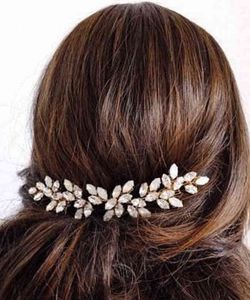 Rhinestones Wedding Hair Accessories SIlver Gold Bridal Headdress Wearing Hair comb fascinator hat for women Ornaments AA220323