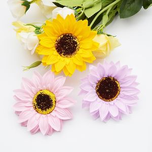 50Pcs Sunflower Head Bouquet Gift Box with Soap DIY Wedding Christmas Home Decor Flower Shop Supplies