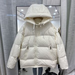 Qingwen Winter Cotton Kurtka Wyściełana Kobiety luźne z kapturem ciepłe zamek błyskawiczne parka żeńska kurtka swobodna gruba buforowa kurtka śniegowa L220725