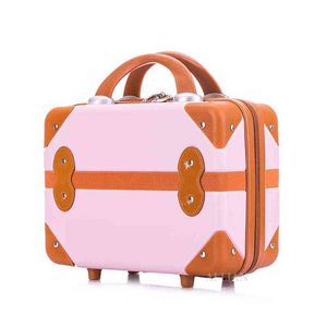 14'small荷物スーツケースハードバッグ旅行女性衣類電子化粧品バッグトイレトリーバッグボックスケースメイクが必要なアクセサリーJ220708