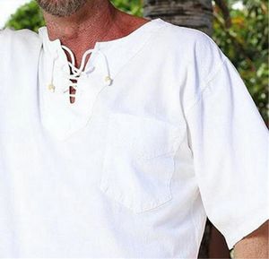 Sommerkleidung für Männer Tracksuit Leinenfaser Kleidung 2 -teilige Set Solid Color Herrenhemd Shorts Anzug Atem coole Strandoutfits 2022
