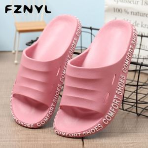 FZNYL Ladies Home Slipper Fashion Summer Slides Unisex Outdoor Beach Slippers Indoor Bathroom House Shoes Pink Y200423