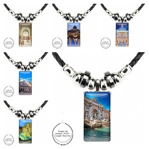 Pendant Necklaces Nouvel Perfect Vatican City State Rome Italy Colorful Cute For Women High Quality Girls Glass Cabochon Necklace