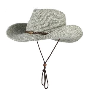 Słoneczne czapki dla kobiet moda Summer Sun Cowboy Hat Panama Folding Beach Wide Brim Cap for Men Straw Hats 220519