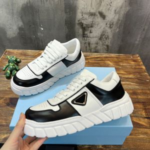 Designer läder sneakers lyxskor låg top plattform sneaker voluminous gummisulor avtagbar lädertäckt innersula toppkvalitetsstorlek 35-45