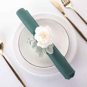 Silk Flower Napkin Rings Serviette Buckle Towel Holder Hotel Wedding Table Dinner D56371