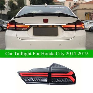 Сборка хвостового света для Honda City Car Dynamic Turning Signing Taillight 2014-2019 Светодиодные тормозные тормозные огни автомобильные аксессуары