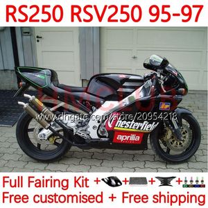 Fairings Kit For Aprilia RSV250RR RS-250 RSV250 RS RSV 250 RSV-250 95-97 158No.16 RS250RR RS250 RR 1995 1996 1997 RSV250R RS250R 95 96 97 Motorcycle Bodys stock black