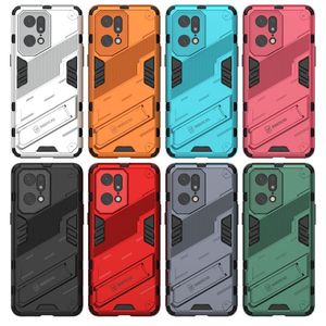 Punk Armor Military Kickstand Stoßfeste Hüllen Magnethalter Ständer für OPPO A53 A74 A94 A93S Find X3 X5 Pro Lite Reno 5 6 Realme 7 8 Pro C12 GT Neo