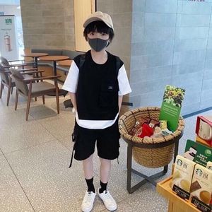 Clothing Sets Sale Age For 3T 4 6 8 10 12Years Toddler Boy Summer Clothes 2 Pieces Kids Boys Fashion T-Shirt Shorts OutfitClothing