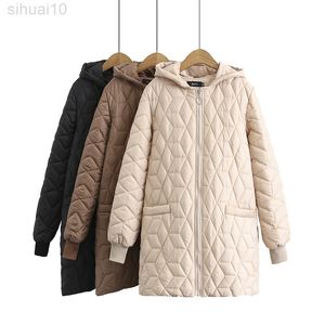 High Quality Women Coat Spring Autumn Fashion Casual Thin Parka European Windproof Long Femmes Hooded Jackets Outerwear L220730