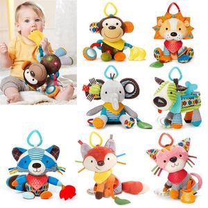 Baby Plush Stuffed Rattle Toys Stroller Hanging Animals Bed Mobile Infant Bunny Educational Toys For Children 012 M Speelgoed 220531