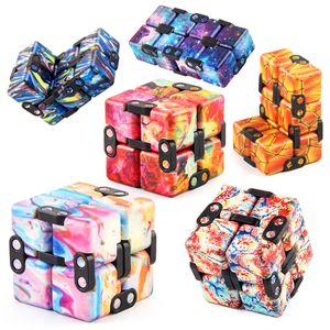 Infinity Cube Magic Square 3D Pussel Starry Fidget Leksaker Anti Stress Reliever Stacking Sensory Games Easter Födelsedag Presenter för Vuxna Barn Barn Boys Girls