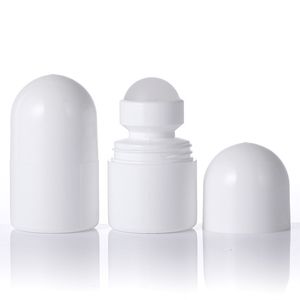 Wholesale empty deodorant containers for sale - Group buy 30ml Plastic Roll On Bottles White Empty Roller Bottle cc Rol on Ball Bottle Deodorant Perfume Lotion Light Container DH8766