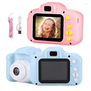 KeyChains Kids Camera Candy Color HD Mini brinquedo infantil com corda pegue po e vídeo pequeno slr presente de chaveiro acessório