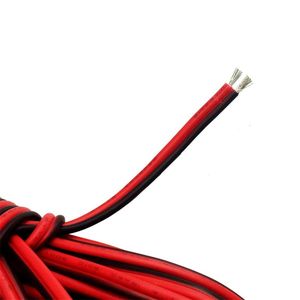 Andra belysningsanpassningar 22 awg konserverad kopparelektrisk tråd 2pin röd svart kabel isolerad elektrisk förlängning cord annan annan annan