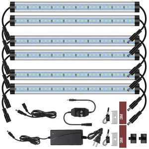 US Stok Led Dolap Işıkları Kit Fişinde Kablolu 12v LED Dolapların Altında Led Lighting Mutfak rafı için anahtarla 12 inç 5000k gün ışığı beyaz