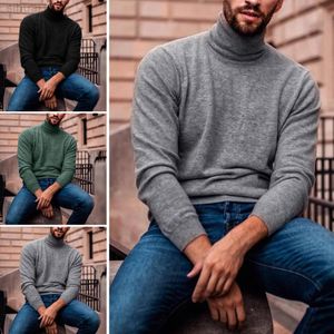 Autunno Inverno Uomo Maglione Tinta unita Maglione collo alto Uomo Slim Basic Top Maglione lavorato a maglia Uomo Maglioni Pull Homme L220801