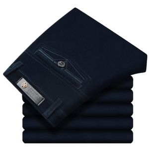 Autumn Spring Cord Cord Spodni męskie spodnie wypoczynkowe wysokie talia proste myjnie w średnim wieku i noszenie Business Corduroy Pants 201128