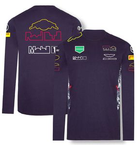 Ny Formel One Racing Suit Långärmad T-shirt F1 Team T-shirt Polyester snabbtorkande andningsanpassning kan lägga till storlek