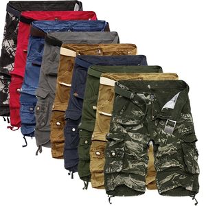 Shorts de carga militar homens de verão camuflagem pura marca de algodão roupas táticas confortáveis ​​220715