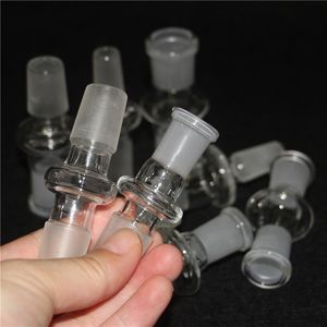Adaptador de vidros de vidro fêmea de 18 mm a 14 mm para homens para bongos suspenso o conector de redutor retimando a boca de cinzas aquarte