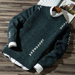 Men SweatersAutumn Fashion Casual Strip Color Block Knitwear Jumper Pullover Sweater Sale Material Cotton Mens Sweaters 2022 Men's