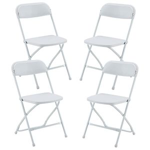 Beyaz Parti Süslemeleri toptan satış-ABD stok yeni plastik katlanır sandalyeler düğün partisi etkinliği sandalye ticari beyaz plaj bahçe park malzemeleri ABD c0725g02