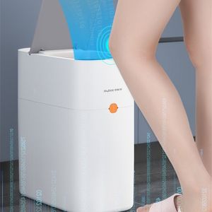 Joybos Akıllı Otomatik Sensör Çöp Kutusu Su Geçirmez Çöp Kova Dustbin Banyo Mutfak Dolabı Depolama Dar Bin JX59 220408