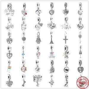 925 Silver Fit Pandora Stitch Bead Family Tree Little Baby Armband Charm Pärlor Dangle DIY smycken Tillbehör