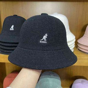 カンガルー Kangol 漁師帽子太陽の帽子男性女性日焼け止め刺繍タオル素材韓国のファッションインスーパー火災帽子 Y220519