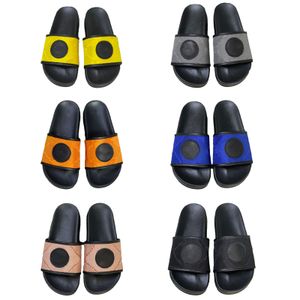 Sandaler Designers Off the Grid Slides Flat Slipper For Mens Women Real Leather Striped Casual Shoes Beach Flip Flops Big Size EU47 med Box No345