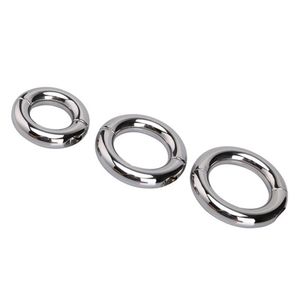 Edelstahl männer Penis Ringe Ball Stretcher Heavy Lock Samen Cock Ring Verzögerung Ejakulation Erotische Produkte sexy Spielzeug Für Männer