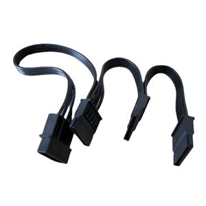 4 pin IDE Molex a 3 porte 15 pin SATA cavo di alimentazione cavo 18 AWG filo per disco rigido HDD SSD PC server fai da te nero