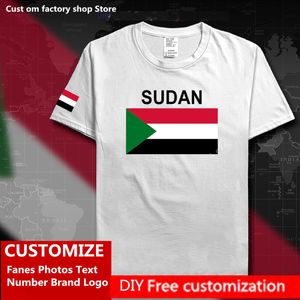 Северная суданская суданская хлопчатобумажная футболка на заказ фанатов майки DEY название номера бренда мода хип -хоп свободная повседневная футболка Sdn Islam 220616