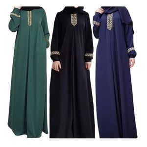 S-5XL Lüks Orta Doğu Pakistanlı Kadınlar Eşarp Olmadan Elbise Müslüman Kaftan Abaya Dubai İslami Maxi Elbiseler Giyim J2001