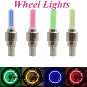 DHL Ship, Firefly Spoke LED Wheel Valve Stem Cap Tire Motion Neon Light Lamp For Bike Bicycle Car Motorcycle FY4324