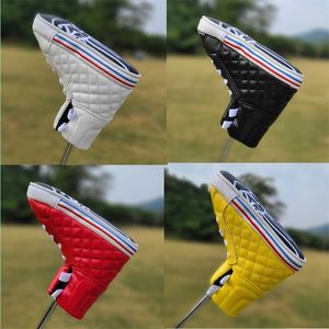 Coreia sapato estilo golfe cabeça capa pu clube acessórios lâmina reta putter headcovers protetor profissional caso de couro 220629