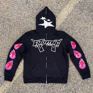 Kadın Hoodies Tişörtü Kadın Y2K Giyim Zip Up Büyük Boy Ceket Kaban Goth Harajuku Grunge Kawaii Estetik Kazak EmoKadınlar