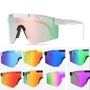Designer 2022 ciclismo óculos duplos wides rosa homens vermelhos óculos de sol ampla lente espelhada polarizada UV400